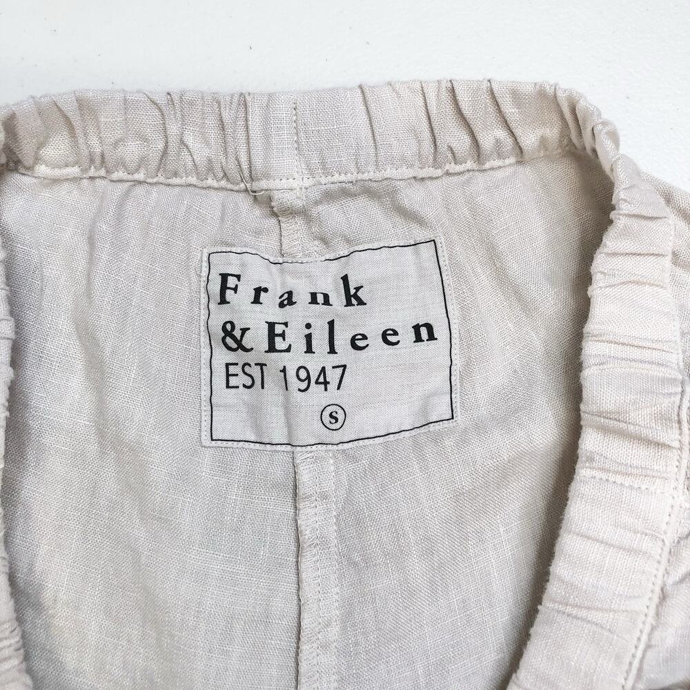 Women's Frank & Eileen Wide Leg, 100% Linen, Pull-on Pants in sand, Size Small - Picture 2 of 7